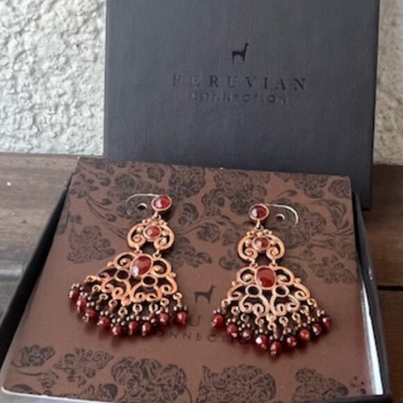 Peruvian Connection Cabernet Drop Earrings – new in box - Picture 4 of 5